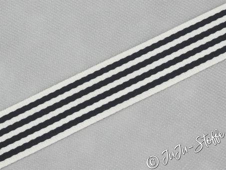 Gurtband "Streifen" schwarz 40mm 