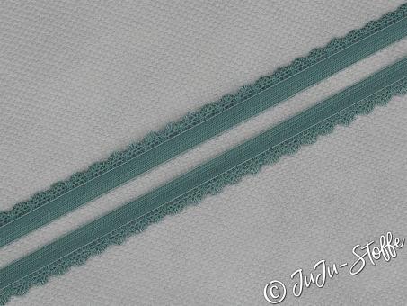 Gummi mit Spitze Soft dusty green 12mm 