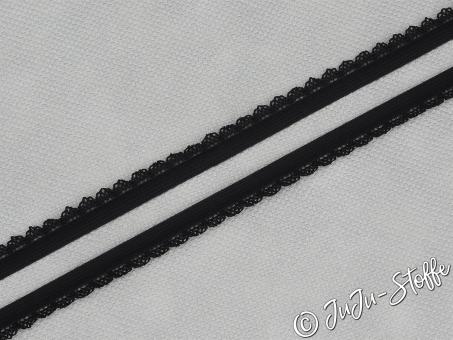 Gummi mit Spitze Soft schwarz 12mm 