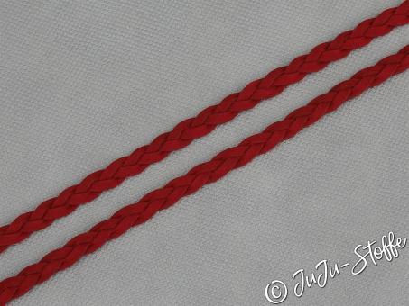 Kordel Kunstleder geflochten rot 10mm 