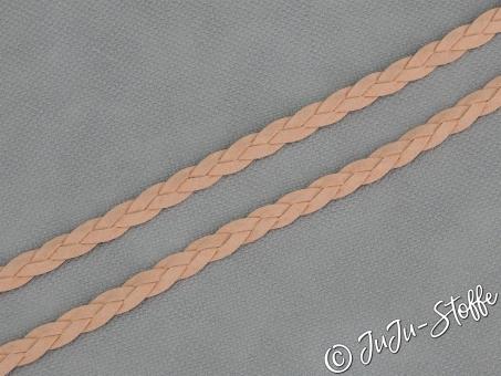 Kordel Kunstleder geflochten puder 10mm 