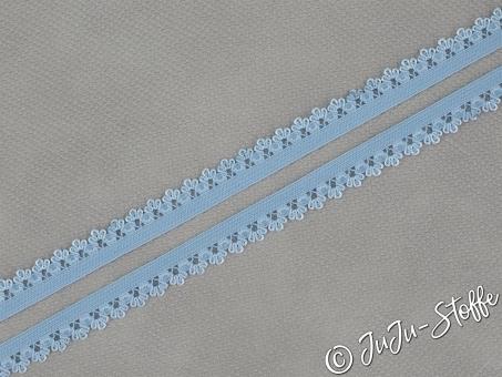 Gummi mit Spitze Soft hellblau 13mm 