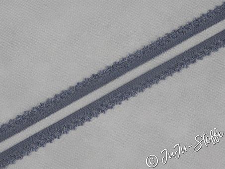 Gummi mit Spitze Soft grau 13mm 