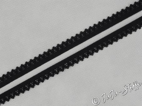 Gummi mit Spitze Soft schwarz 13mm 