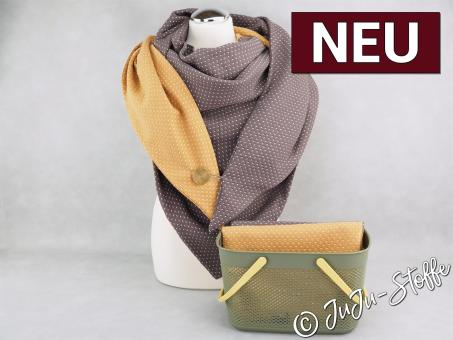 Nähset Dreieckstuch aus Musselin im Korb 