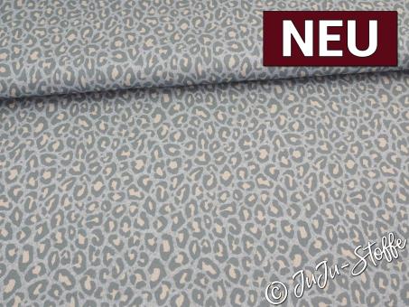 Bio-Jersey Susalabims Leo hellgrau von Stoffonkel Oeko-Tex® 