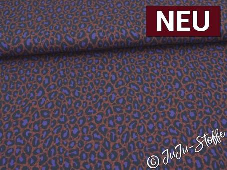 Bio-Jersey Susalabims Leo lilabraun von Stoffonkel Oeko-Tex® 