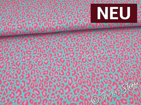 Bio-Jersey Susalabims Leo mintpink von Stoffonkel Oeko-Tex® 