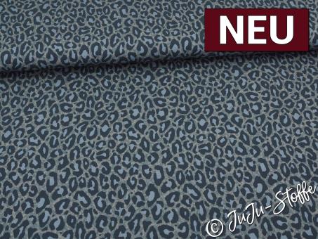 Bio-Jersey Susalabims Leo jeansblau von Stoffonkel Oeko-Tex® 