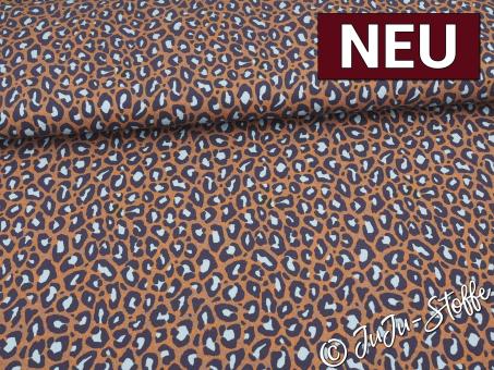 Bio-Jersey Susalabims Leo hellbraun von Stoffonkel Oeko-Tex® 