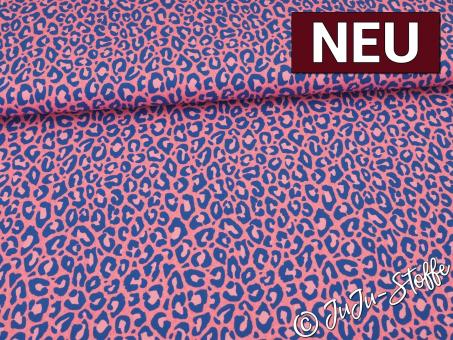Bio-Jersey Susalabims Leo rosa von Stoffonkel Oeko-Tex® 