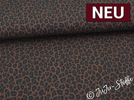 Bio-Jersey Susalabims Leo dunkelbraun von Stoffonkel Oeko-Tex® 