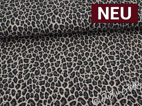 Bio-Jersey Susalabims Leo grau von Stoffonkel Oeko-Tex® 