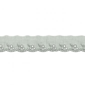 Spitze Baumwolle 42mm grau 