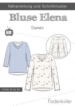 Papierschnittmuster Bluse Elena Damen von Fadenkäfer 