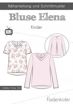 Papierschnittmuster Bluse Elena Kinder von Fadenkäfer 