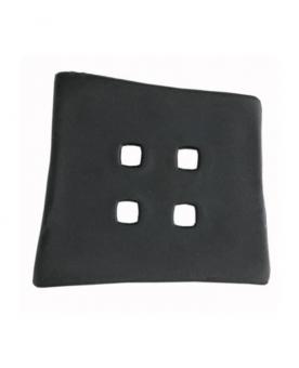 Knopf Viereck 55mm schwarz 