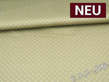 Baumwollsatin Miniblümchen taupe Oeko-Tex® 