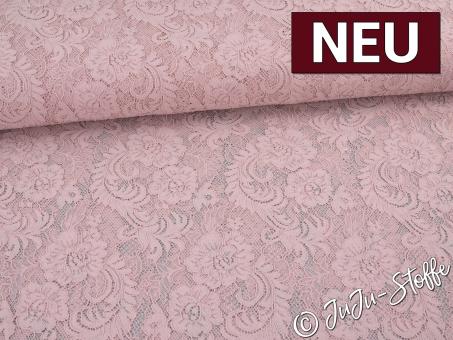 Spitze Blumen uni altrosa 