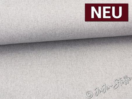Dekostoff mit Fleeceabseite uni grau meliert 