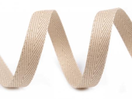 Köperband 10mm beige 