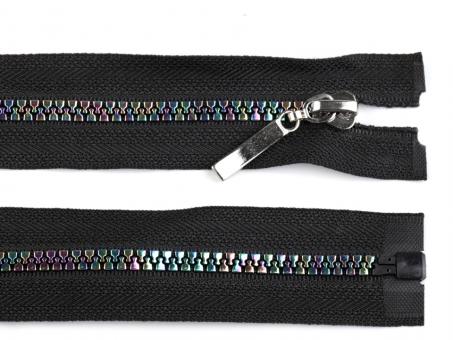 Reißverschluss teilbar 50cm in schwarz irisierend 