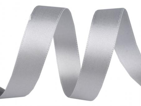 Satinband 15mm silber 