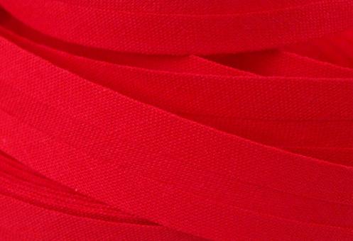 Schrägband aus Baumwolle vorgefalzt Breite 2cm in rot 
