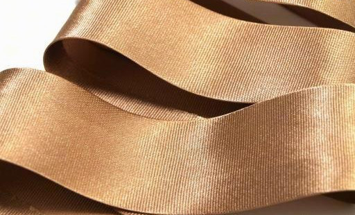 Schrägband Breite 20mm Satin hellbraun 