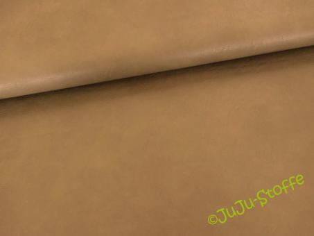 Kunstleder in Vintageoptik hellbraun 