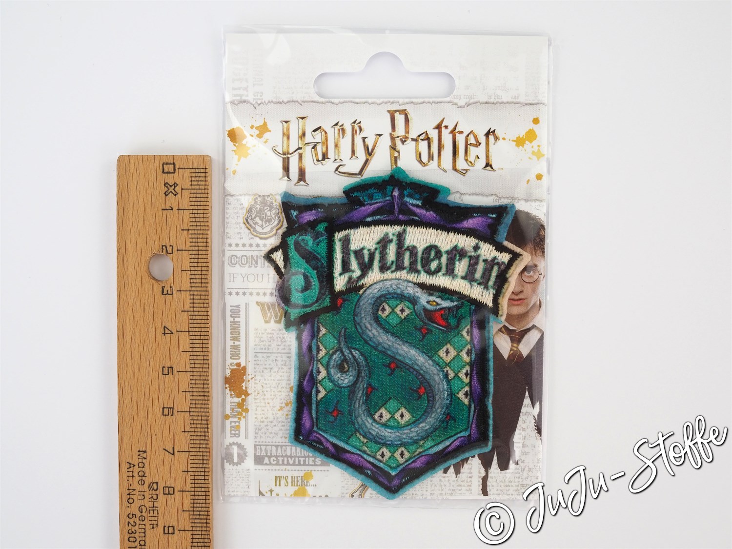 Harry Potter Slytherin Wappen Sticker – 10 X 10 Cm, Weiß Glänzend, Vinyl, Wasserfest
