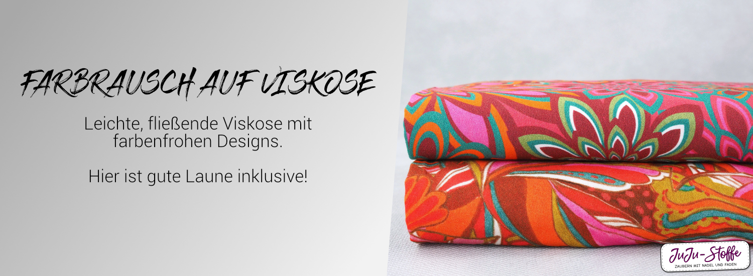 Neu im Shop: Viskose Flowers bunt & Viskose Blätter bunt
