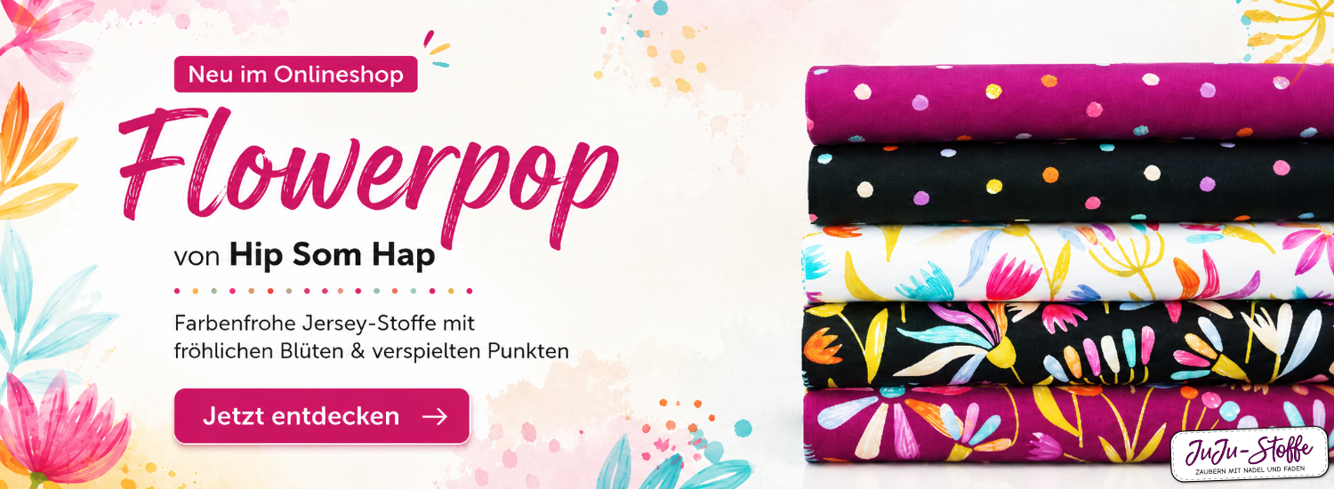 Neu im Onlineshop: Jersey Flowerpop von Hip Som Hap