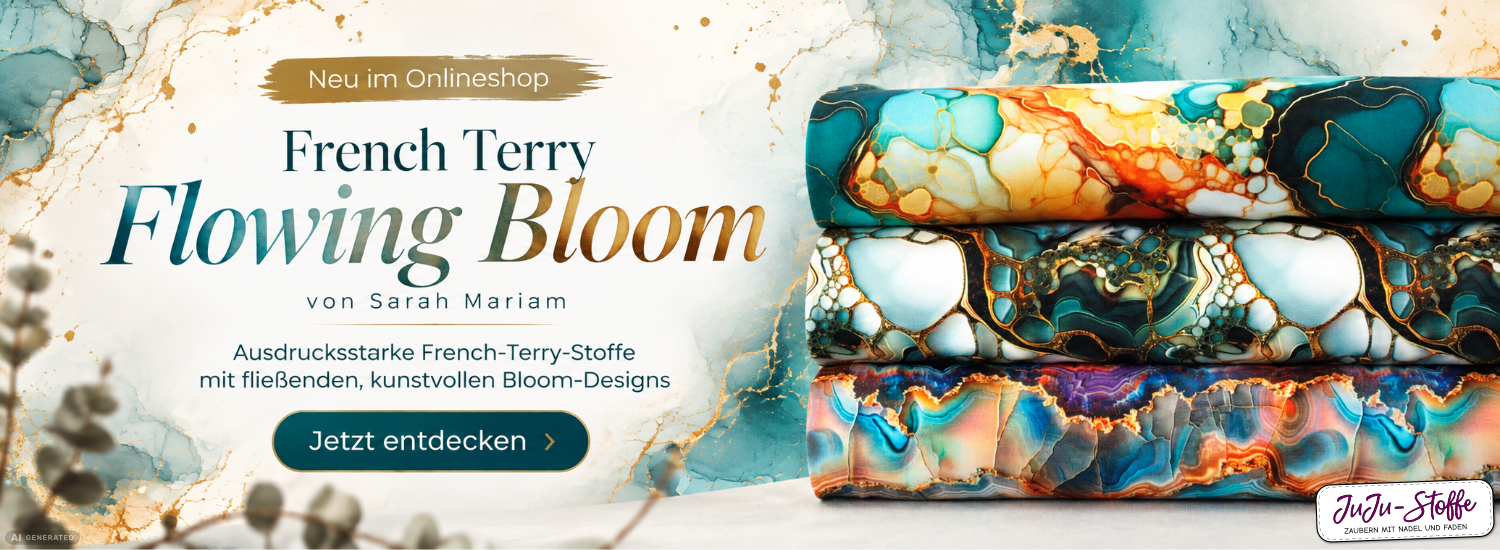 Neu im Onlineshop: French Terry Flowing Bloom